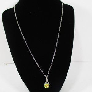 Crystal AB Briolette Drop Necklace NWOT